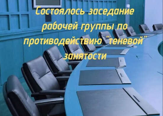 Состоялось заседание рабочей группы по противодействию "теневой" деятельности